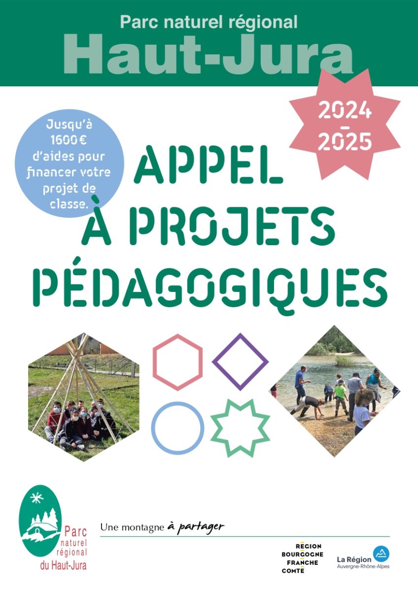 Appel à projets pédagogiques 2024-2025 du Parc naturel régional du Haut-Jura